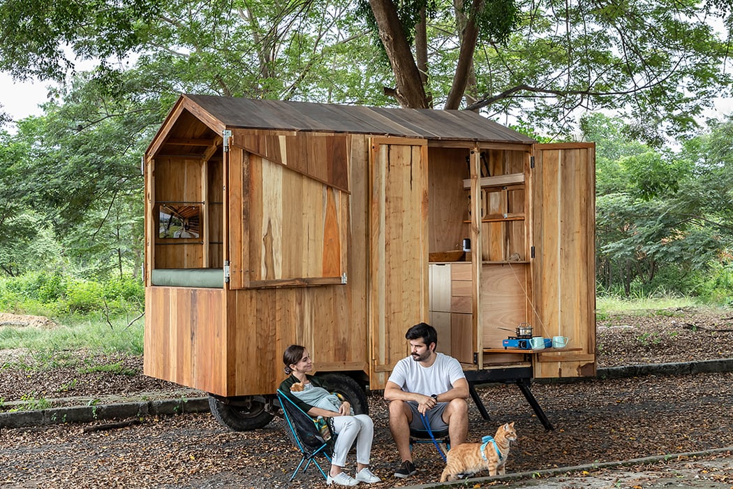 This tiny home crafted from timber can be attached to your car for the ultimate flexible lifestyle! - Yanko Design
